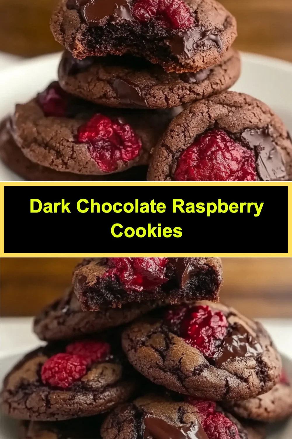 Dark Chocolate Raspberry Cookies