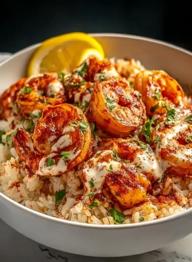Delicious Spicy Cajun Shrimp & Rice Bowl Recipe