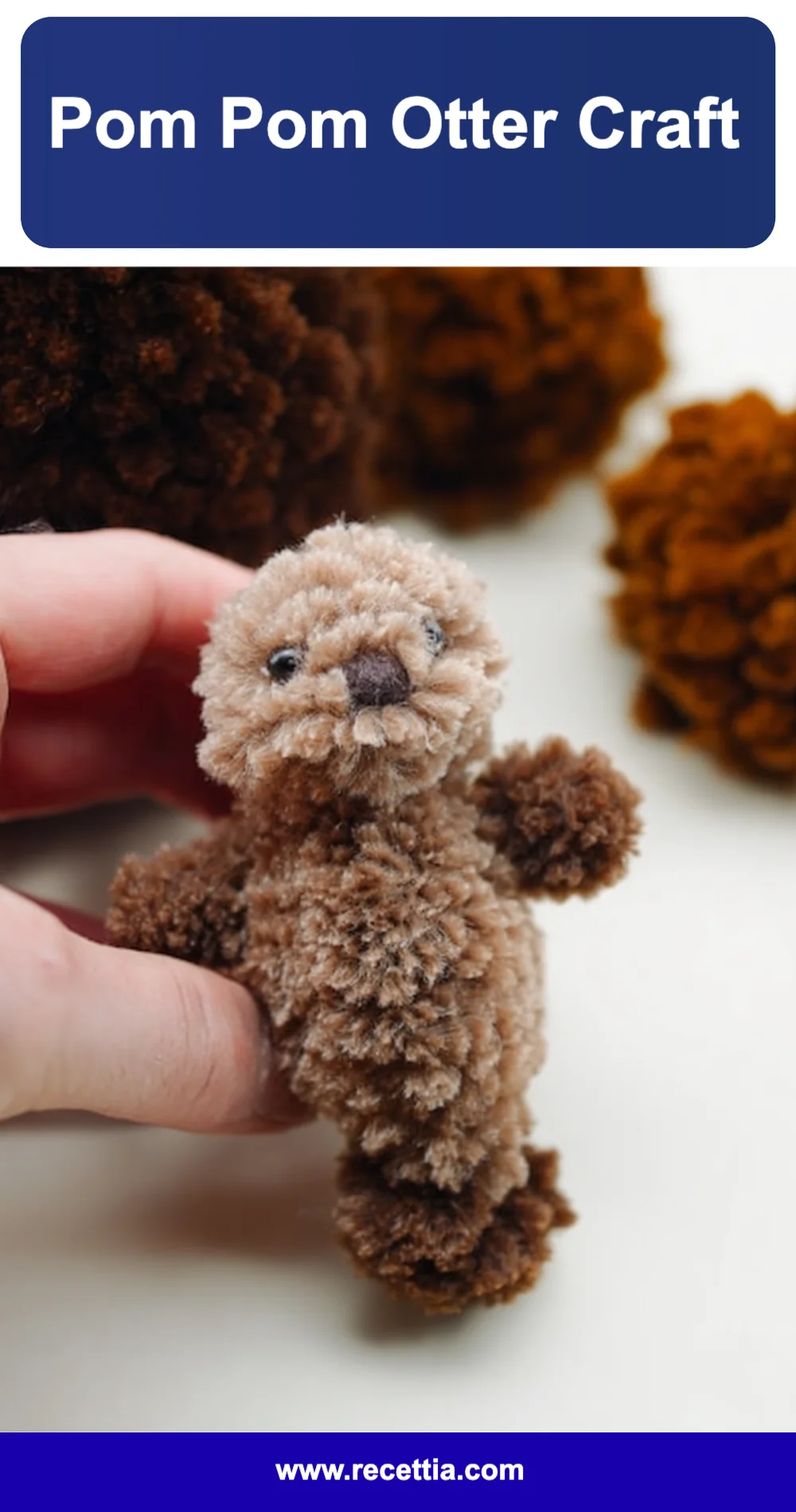 Easy Pom Pom Otter Craft Recipe