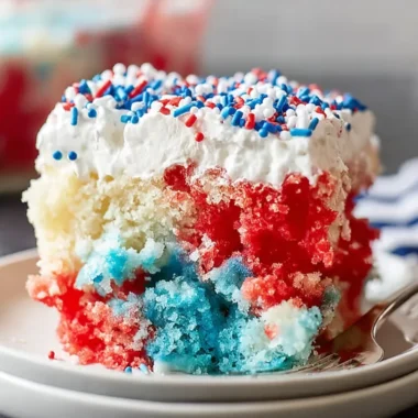 Festive Red, White, & Blue Poke Cake Recipe