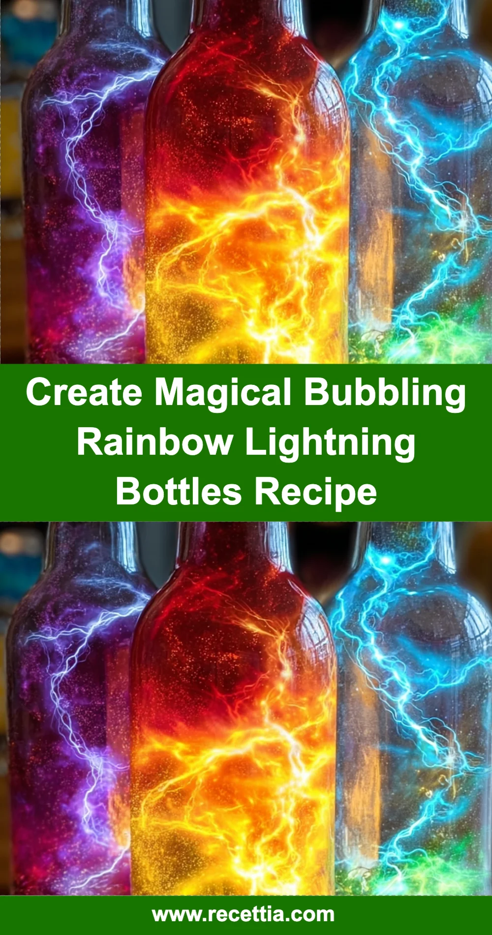 Create Magical Bubbling Rainbow Lightning Bottles for Colorful Fun and Smiles!
