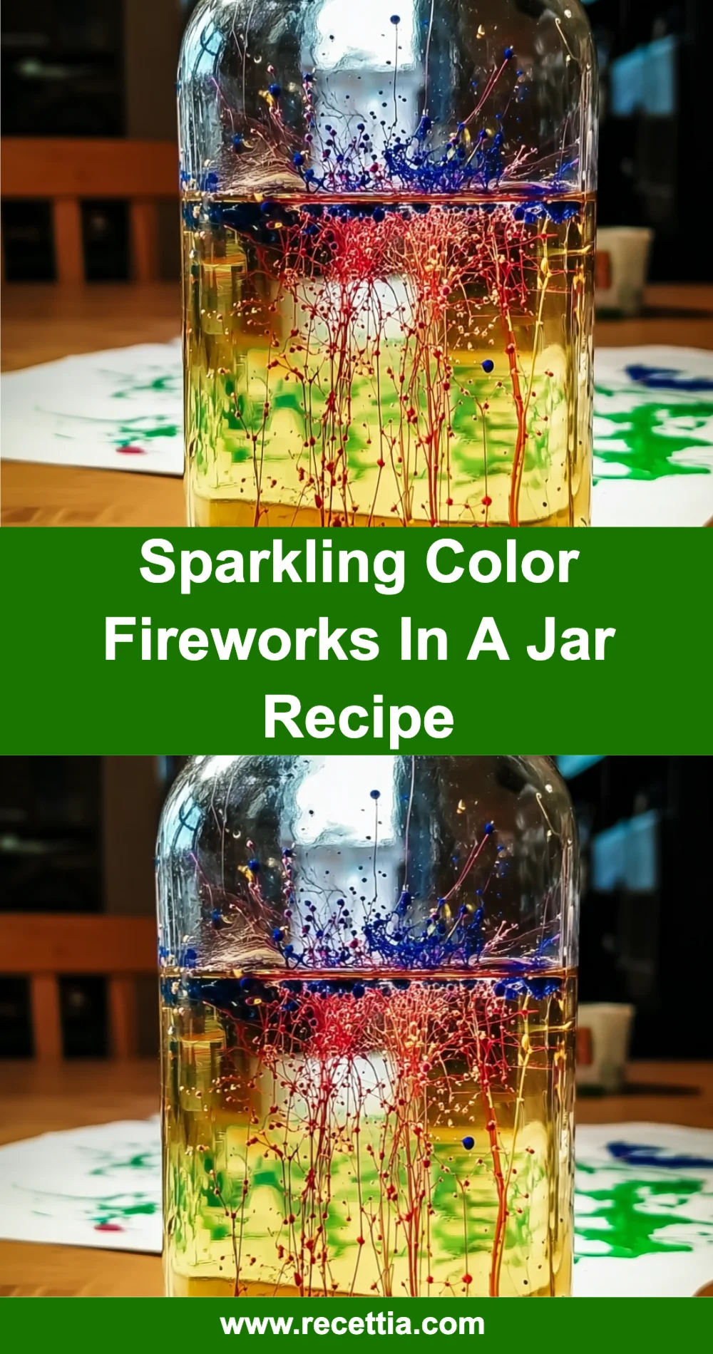 Create Sparkling Color Fireworks In A Jar for an Easy and Fun Science Experiment!
