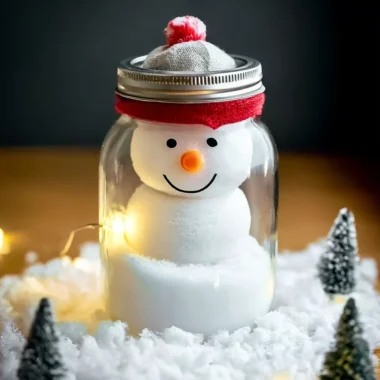 Charming Snowman in a Jar DIY for Winter Decor