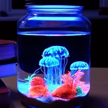 DIY Glow-in-the-Dark Aquarium Jar for a Magical Touch