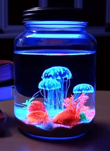 DIY Glow-in-the-Dark Aquarium Jar for a Magical Touch