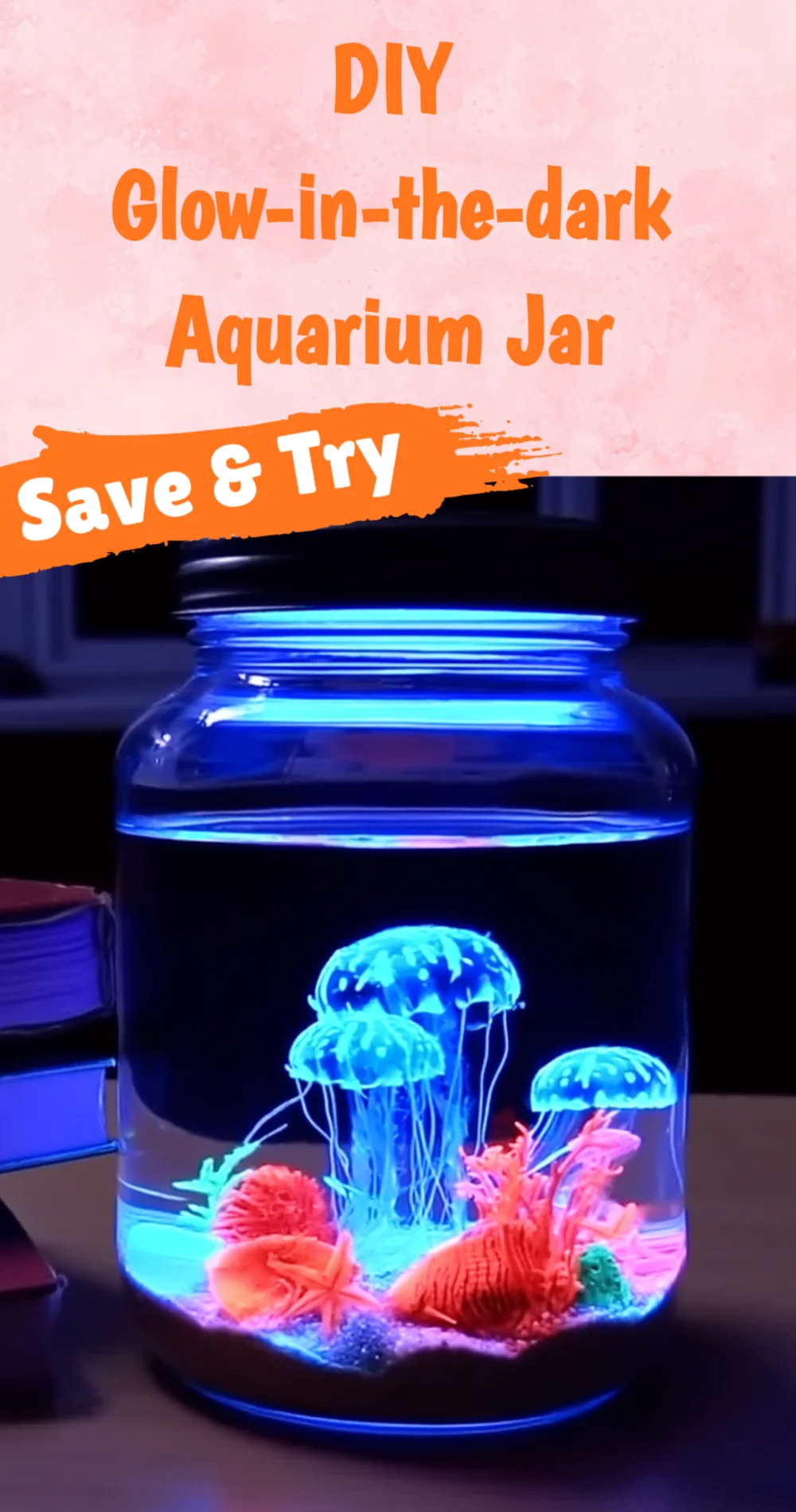 Create Your Own DIY Glow-in-the-Dark Aquarium Jar for a Magical Underwater Experience!