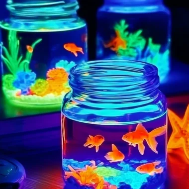 DIY Glow-in-the-Dark Edible Aquarium Terrariums